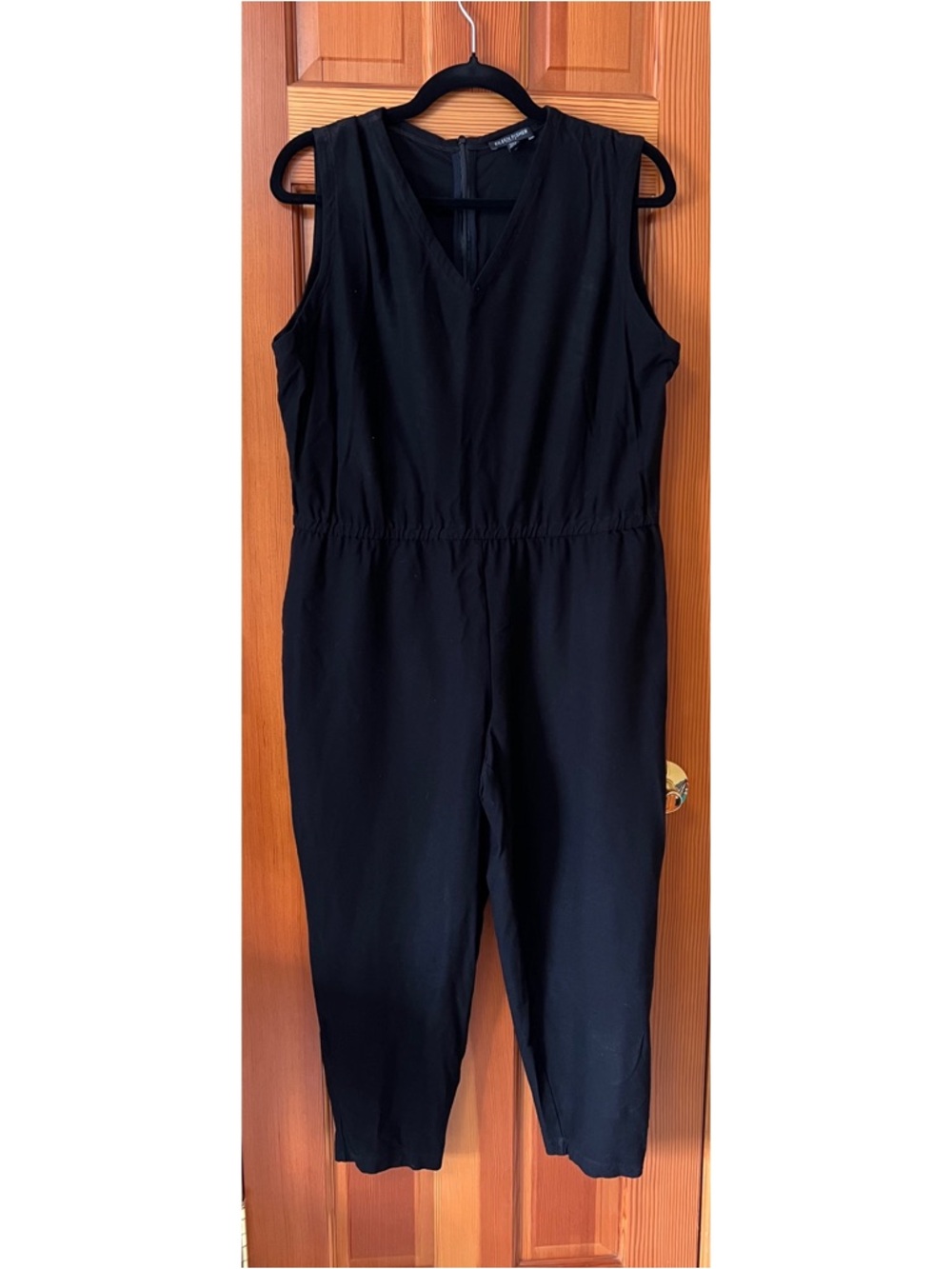 Eileen Fisher Black Sleeveless Crewneck Jumpsuit